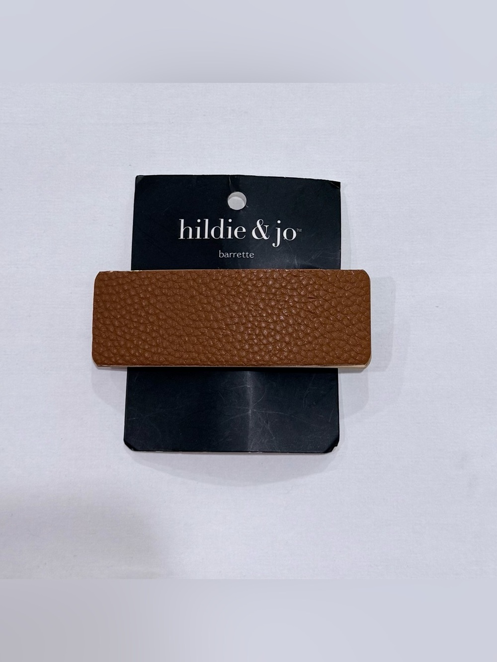 NEW hildie & jo vegan pebbled leather hair barrette